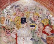 James Ensor The Puzzled Masks painting